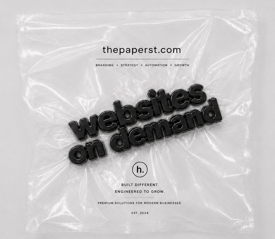 Websites on demand bag, Paper St.